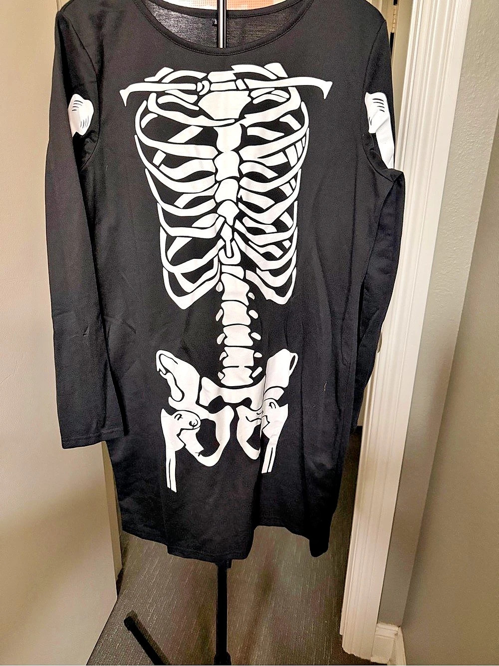 Skeleton Graphic Mini Dress